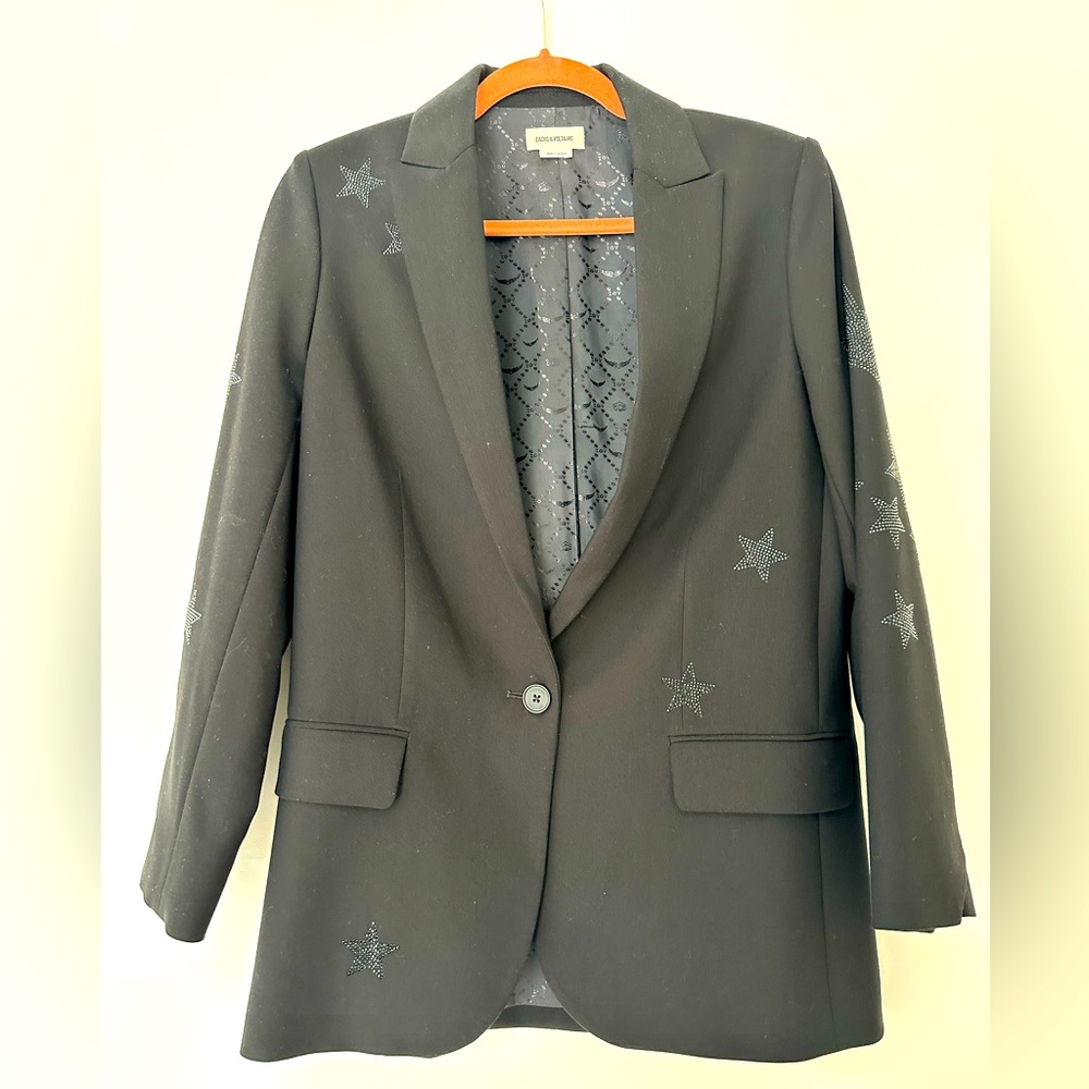 Zadig & Voltaire black blazer with stars